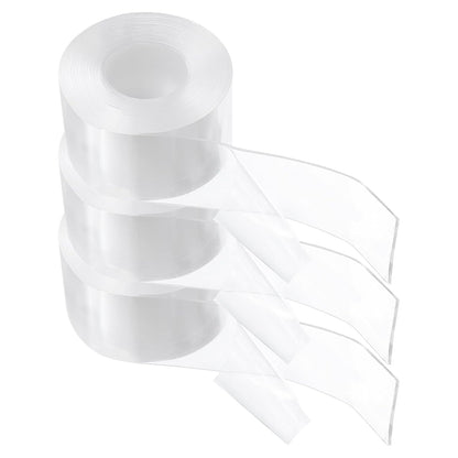 HARFINGTON Double Sided Nano Tape 10FT x 2" x 0.04" Multipurpose Removable Clear Mounting Tape Washable Waterproof Picture Hanging Adhesive Strips for Walls Carpets Posters Decor