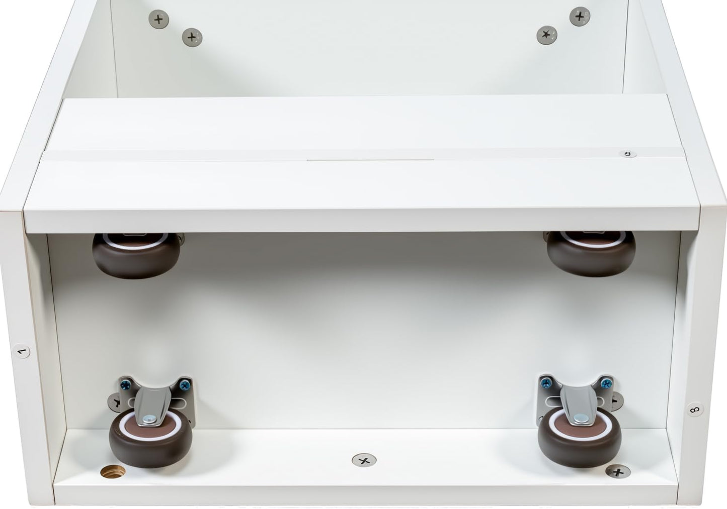 7 Tier Slim Rolling Storage Cart - Kitchen & Pantry Organizer, Narrow Storage Cabinet with Handle & Wheels, Spice Pull-Out Rack Next to Fridge Storage Shelf (White A-7 Tier Shelf Unit)
