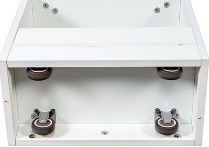 7 Tier Slim Rolling Storage Cart - Kitchen & Pantry Organizer, Narrow Storage Cabinet with Handle & Wheels, Spice Pull-Out Rack Next to Fridge Storage Shelf (White A-7 Tier Shelf Unit)