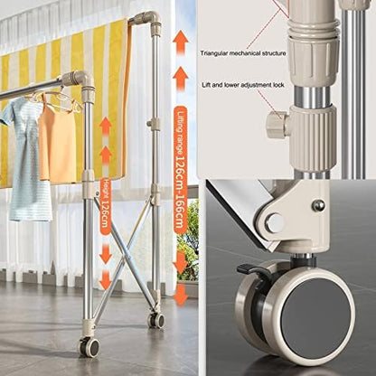 Foldable Portable Space Saving Clothes Drying Rack, Wall Mounted Clothes Rack, Clothes Drying Racks Outdoor,for Drying Cap, Face Mask, Socks, Towels, Underwear, Diapers