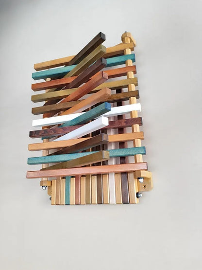 Wall Mounted Wooden Laundry Drying Rack: Foldable Towel Hanger