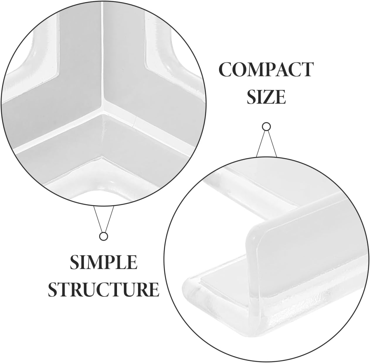 4Pcs Clear Corner Guards Proofing Furniture Edge Protectors for Tables Desks Transparent Safety Bumpers to Prevent Injuries Invisible Cushioning for