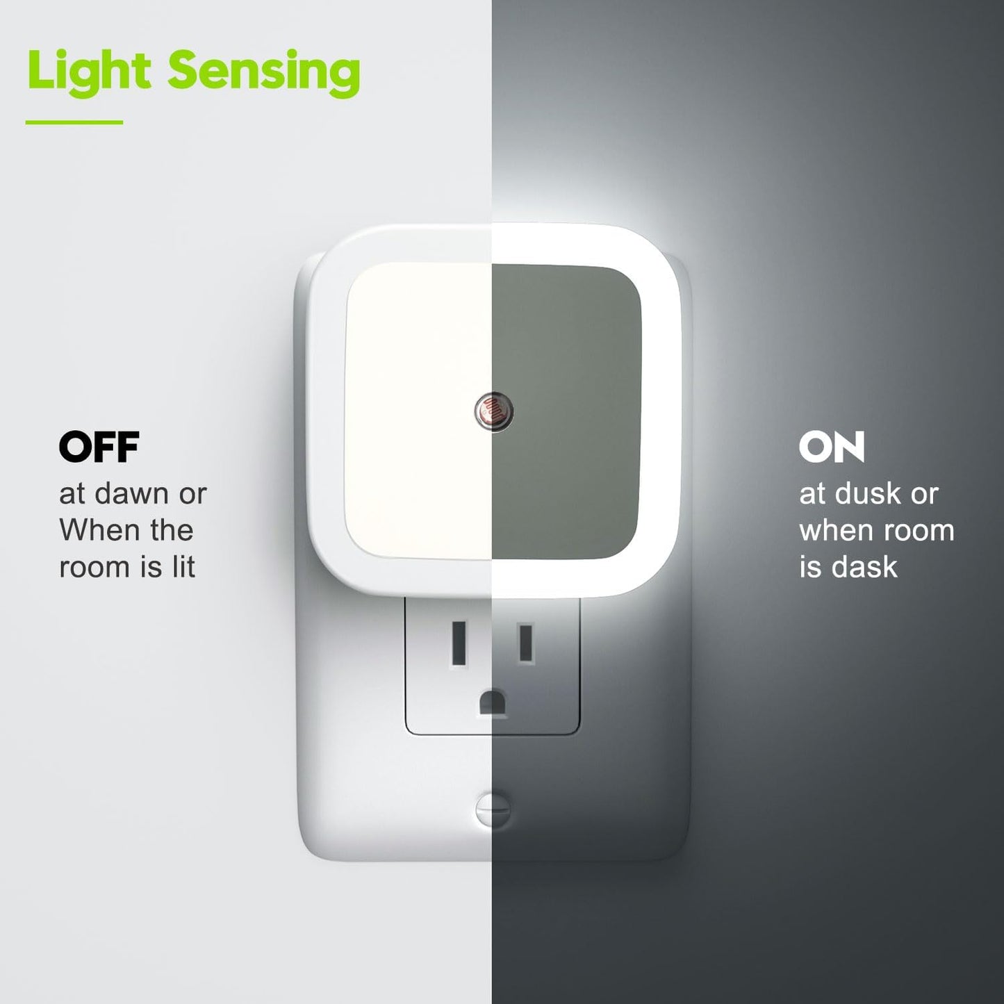 Sujeet Night Light, Night Lights Plug into Wall 4-Pack, Nightlight Plug in Night Lights, Dusk to Dawn Night Lamp Led Night Light for Bedroom, Bathroom, Hallway Warm White