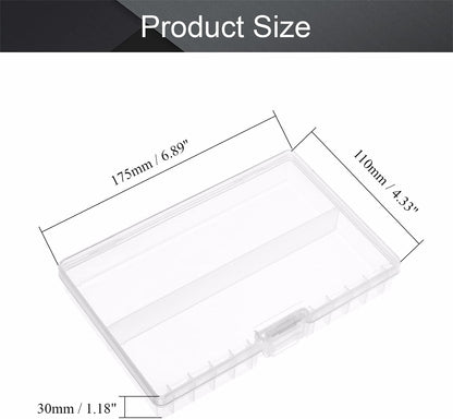 Fielect AAA/AA/C/D Battery Storage Case Holder Organizer Box Transparent