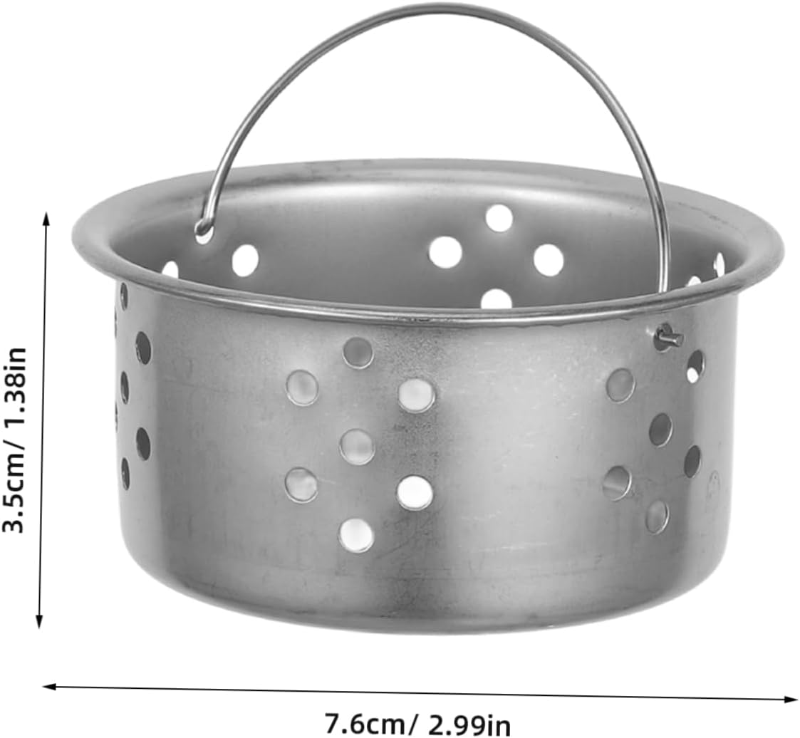 ORFOFE 3Pcs Stainless Steel Sink Strainer Basket Deep Cup Mesh Food Catcher for Kitchen Sinks Durable Drain Filter Versatile Use Kitchen and Bathroom