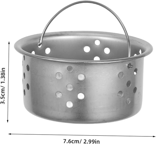 ORFOFE 3Pcs Stainless Steel Sink Strainer Basket Deep Cup Mesh Food Catcher for Kitchen Sinks Durable Drain Filter Versatile Use Kitchen and Bathroom