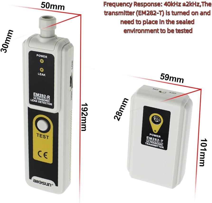 allsun Ultrasonic Leak Detector Kit, 40kHz HVAC & Automotive Leak Tester | Find air and vacuum leaks faster with 40kHz ultrasonic detection for HVAC, automotive and sealed system testing