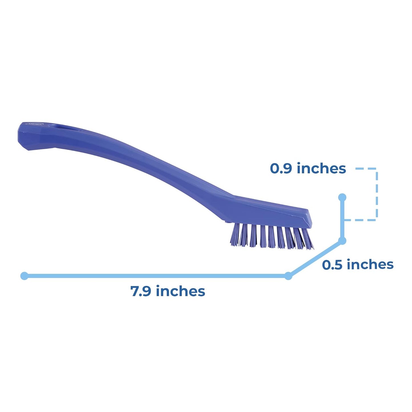 Vikan - 44016 Detail Brush, Multifunctional, Slip-Resistant Cleaning Tool, Extra Stiff Polypropylene & Polyester Bristle, 8 Inch, Yellow
