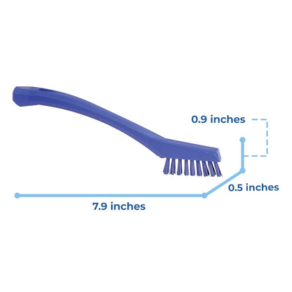Vikan - 44016 Detail Brush, Multifunctional, Slip-Resistant Cleaning Tool, Extra Stiff Polypropylene & Polyester Bristle, 8 Inch, Yellow