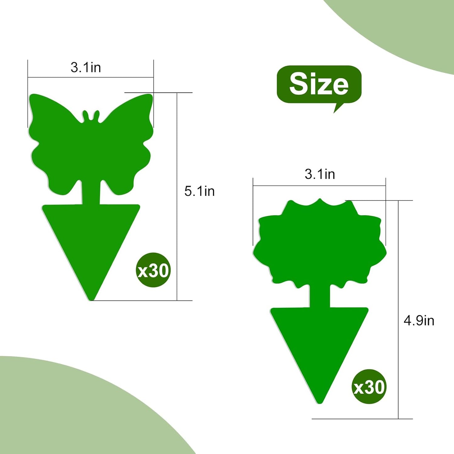Fruit Fly Traps, 100 Pack Yellow Sticky Traps, Fungus Gnat Traps, Plant Fly Stickers for Indoor and Outdoor Use Protect The Plant