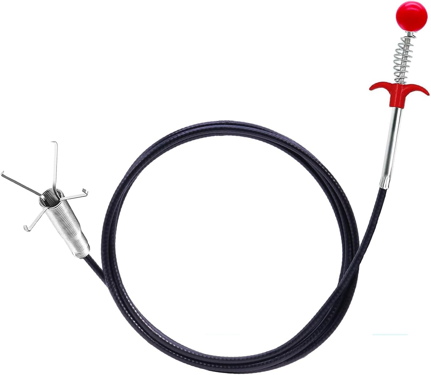 Upgrade 33 Inch Drain Snake Clog Remover with Stronger Claw, Flexible Grabber Tool with Bonus 60 Inch Drain Brush