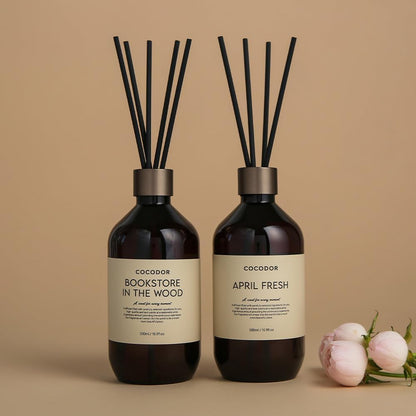COCODOR Premium Reed Diffuser/Black Cherry /16.9oz /2 Pack/Large Capacity Fragrance Scent Oil Stick Diffuser Set for Bedroom Bathroom Home Décor