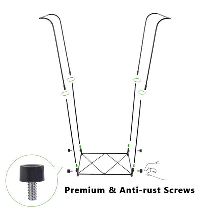 Trash Bag Holder, Garbage Bag Holder, Metal Leaf Bag Holder Stand | Portable Trash Bag Holder for 30-45 Gallon for Lawn, Yard, Camping, Outdoor, S-Shape Base