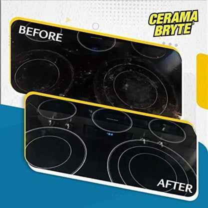 Cerama Bryte Cooktop Cleaner for Glass-Ceramic Surfaces, 18 oz, 2 Pack