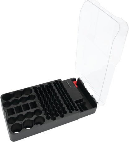Performance Tool W3001 104 Slot Battery Organizer with Removable Tester - Keep Your Batteries Neatly Stored and Corrosion-Free