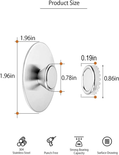 2Pcs Magnetic Soap Savers for Bar Soap, Stainless Steel Soap Holder for Shower Wall and Kitchen/Bathroom, Easy Clean, Self-Draining (Silver)