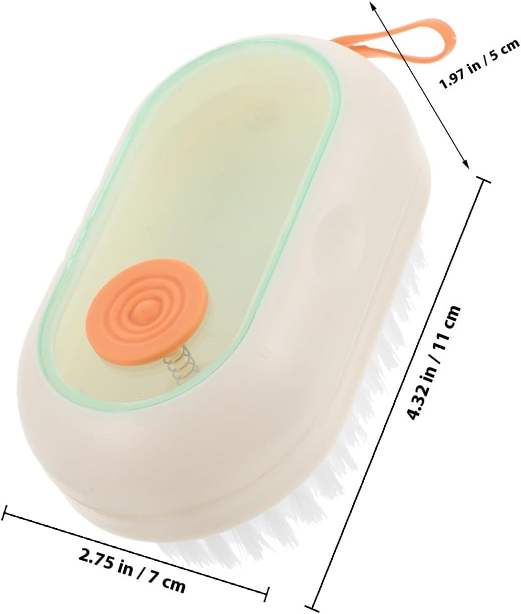 BESPORTBLE Multifunctional Liquid-Filled Shoe Brush with Anti-Slip Handle, Abs and TPR Material, Soft Bristles for Cleaning Shoes and Clothes, for Home and Travel Use