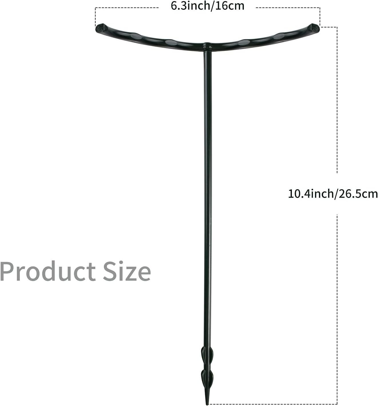 12 Pack Plant Support Stakes with 24 Pcs Clips, Half Round Ring Plastic Cage Holder Flower Pot Climbing Trellis for Small Vegetable,Indoor Plants