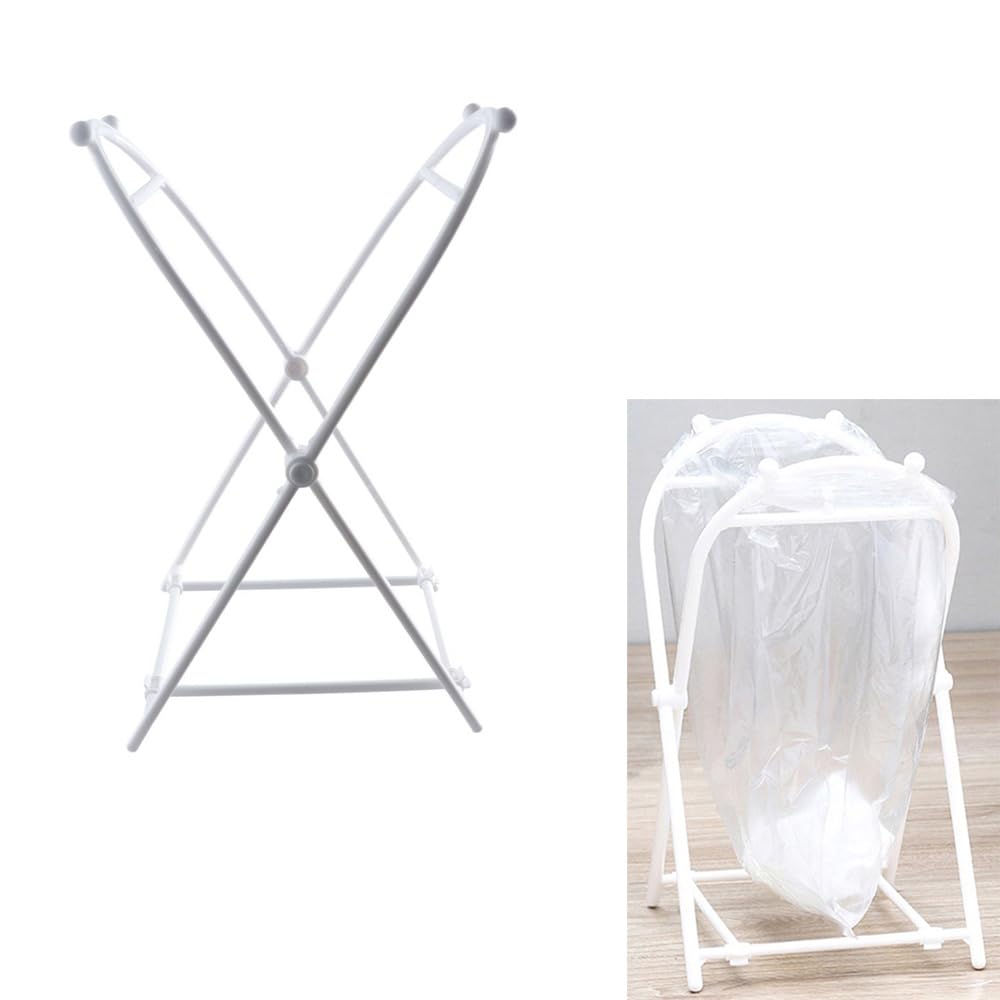 Garbage Bag Holder, Hanging Trash Bag Holder Collapsible Garbage Bag Rack Shelf Tote Bag Bracket Rubbish Bag Stand for Bathroom Home Kitchen Office