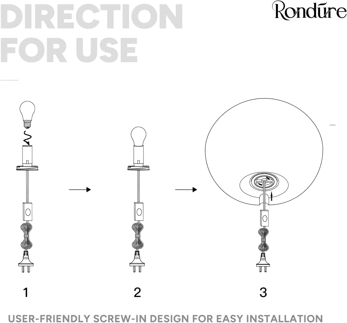 RONDURE Modern Ceramic Decorative Table Lamp Living Room Bedroom Bedside | Handcrafted Unique Warm Ambient Lighting Lamp, Accent White Translucent Ceramic shade, Fully Dimmable, Corded, Bulb Included