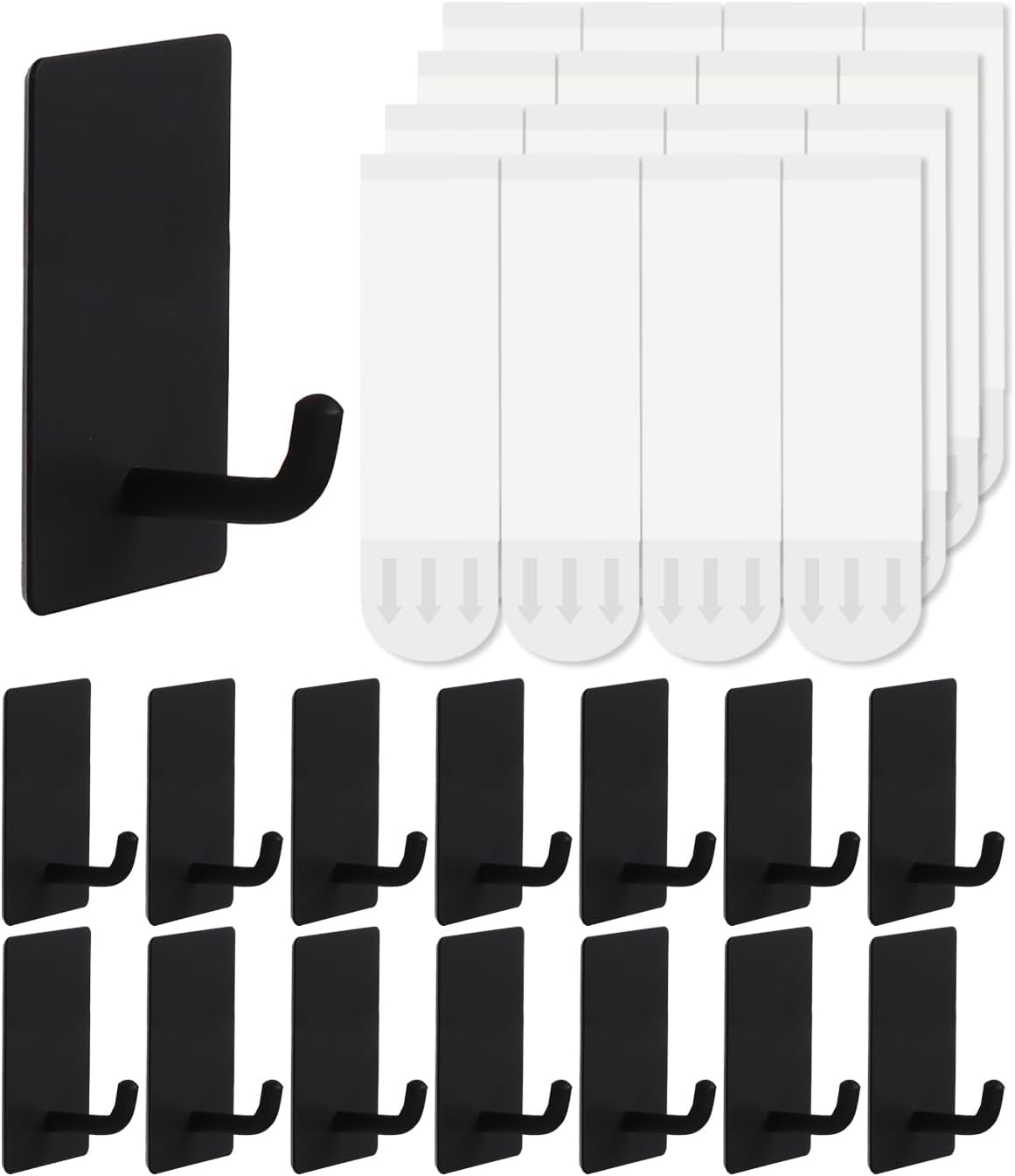 2 Razor Holder for Shower and 3 Adhesive Hooks with Removable Strips，Towel Hooks for Hanging，Wall Hooks for bathrooms，Removable Damage-Free Metal Shaver Holder，for Stockings，Decor，Robe