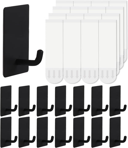 2 Razor Holder for Shower and 3 Adhesive Hooks with Removable Strips，Towel Hooks for Hanging，Wall Hooks for bathrooms，Removable Damage-Free Metal Shaver Holder，for Stockings，Decor，Robe