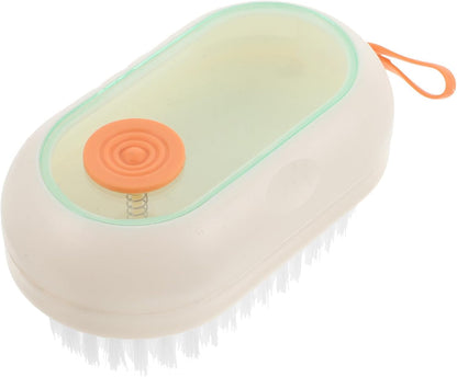 BESPORTBLE Multifunctional Liquid-Filled Shoe Brush with Anti-Slip Handle, Abs and TPR Material, Soft Bristles for Cleaning Shoes and Clothes, for Home and Travel Use