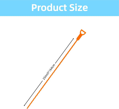 8 Pack 25 Inch Drain Snake Clog Remover Tool,Hair Cleaner for Shower, Kitchen Sink, Bathtub and Bathroom, Flexible Plastic Drain Auger Cleaning Tool