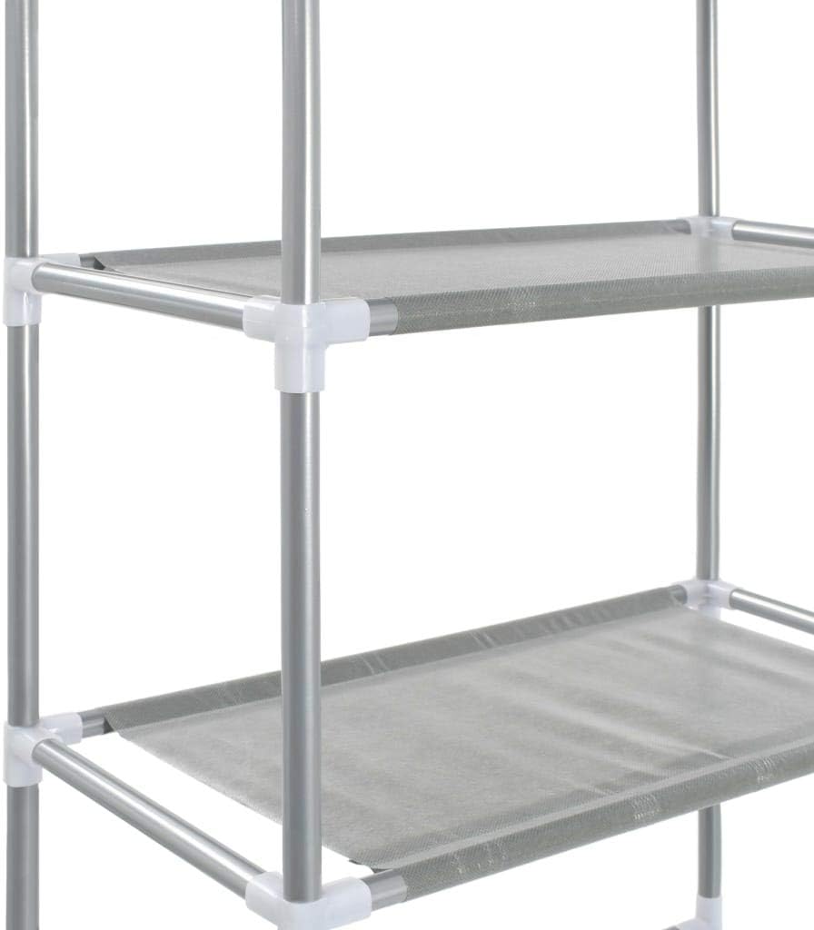 3-Tier Storage Rack Over Laundry Machine, Stainless Steel Over Washer Dryer Shelf, 27.2x11x66.5 Inches Black Organizer for Bathroom and Laundry Room