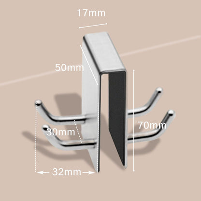 BRBASAP Door Hook Towel Matte Nickel Hooks for Frameless Glass Shower Doors Stainless Steel Over Door Hanger for Bathroom Robe Towel Holder Razor Squeegee and Loofah Fits 0.32-0.66in Doors