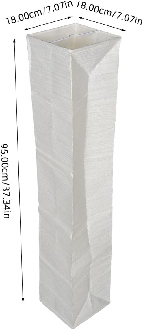 IMIKEYA Japanese Paper Floor Lamp Shade, Foldable Rice Paper Lampshade Cover Replacement, Soft Light Standing Lamp Shade for Modern Minimalist Living Room, Bedroom, Office Decor