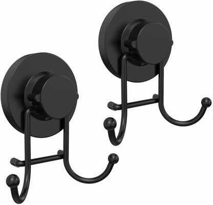 HOME SO Suction Cup Hooks for Shower & Bathroom Towel Holder 1-Pack – Suction Cups Hooks for Hanging Towels, Robes, & Coats - Tiles, Glass Door or Mirror – Shower and Towel Hooks - Chrome, Stainless