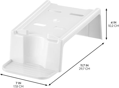 iDesign Laundry Detergent Holder Stand, White | Liquid Detergent Organizer, For Laundry Room