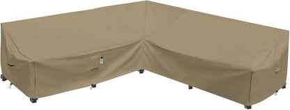 Patio Deck Box Cover, 63x30 Inch Fire Pit Covers with Straps and Handles, Waterproof Heavy Duty Outdoor Furniture Winter Cover for Keter, Suncast, Lifetime Container