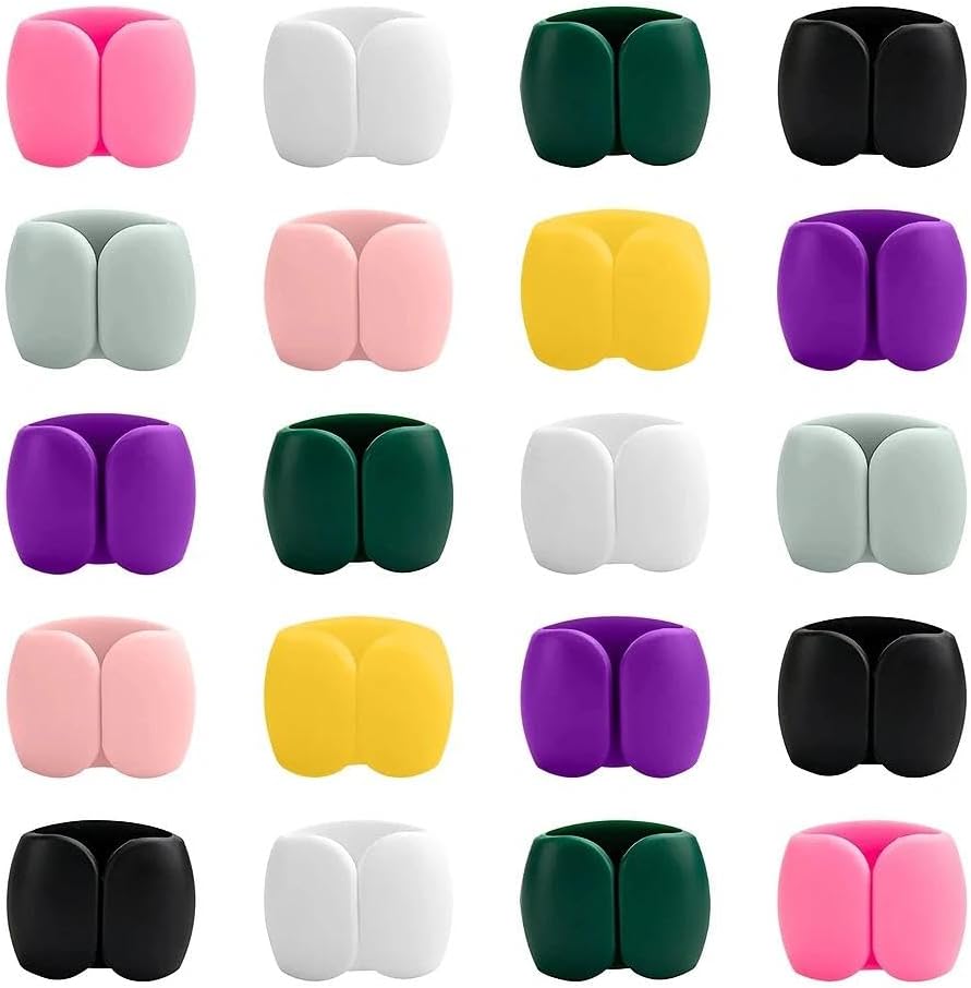 10Pcs Reusable Silicone Cord Organizer,Headphone Earphone Cable Organizer Cord for Business Travel