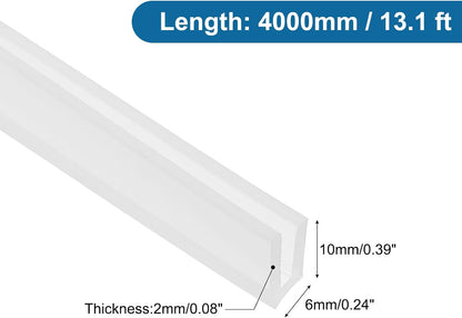 PATIKIL U Channel Edging Trim, 26Ft Sheet Metal Edge Guard Protector Rubber Edge Trim Air Sealed Seal Strip, 5/64" Slot, Fits 1/16"-5/64" Edge, 9/32" x5/128 x5/32