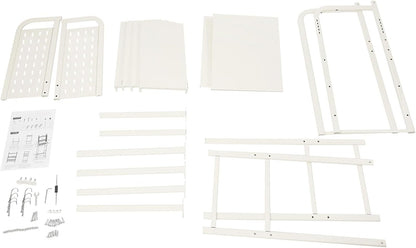 Over The Washer and Dryer Storage Shelf with Adjustable Shelf, 3 Tiers Expandable Over Toilet Storage Rack with Hooks Laundry Organizer Standing Shelf Gray for Laundry Room Bathroom