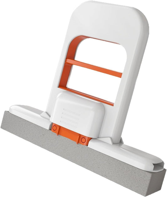 Mini Squeegee Mop for Kitchen Grease, Small Window Cleaner for Bathroom Mirror, Tile Wall, Sink, 15x2cm Microfiber Sponge Head, Lightweight Cleaning Tool for Small Spaces