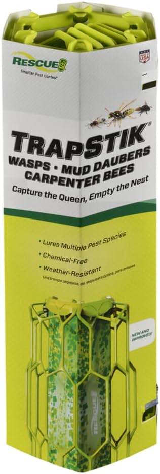 Rescue! Wasp TrapStik — Traps Wasps, Mud Daubers & Carpenter Bees - 6 Traps