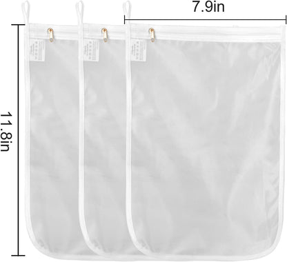 GOGOODA 2 Pack Delicates Laundry Bags, Fine Mesh Wash Bag with Hanging Loop | Large for Lingerie, Shirts, Sweaters, Underwear, Bra, Silk, Socks