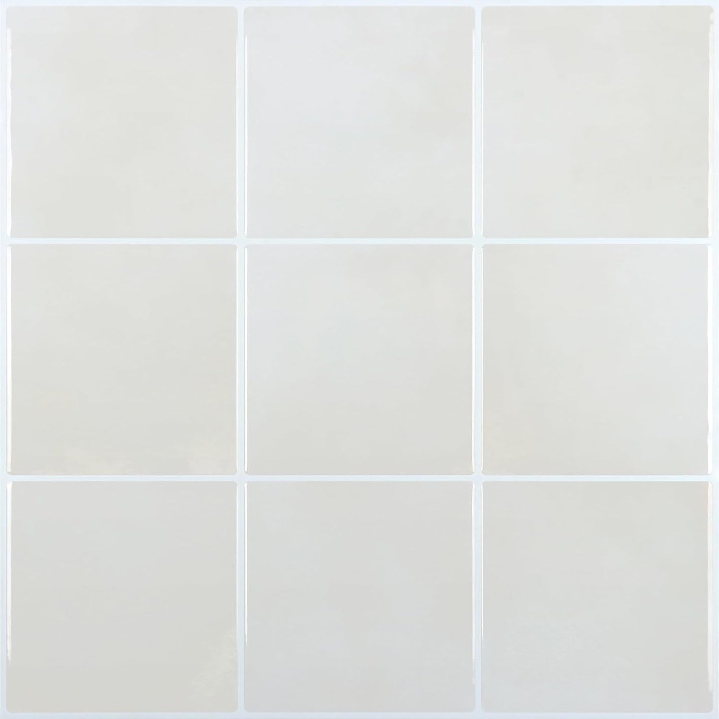 CHIHUT 6 Sheets 12"x12" Glossy Grey Concrete Checkered Peel and Stick Backsplash Tiles Waterproof Heat Resistant Self Adhesive Vinyl Wall Tiles for Kitchen Bathroom Laundry Room Renter Friendly Tiles