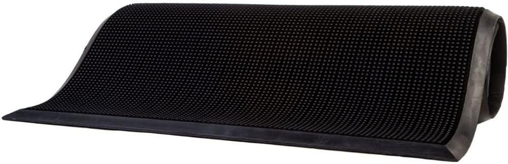 Consolidated Plastics Heavy-Duty Shoe-Scraper Outdoor Finger Tip Entryway Mat, 32" W x 39" L, Black