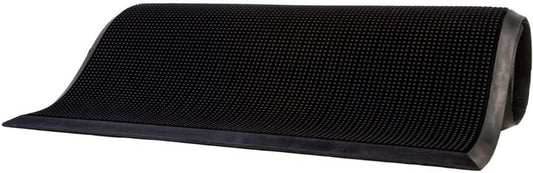 Consolidated Plastics Heavy-Duty Shoe-Scraper Outdoor Finger Tip Entryway Mat, 32" W x 39" L, Black
