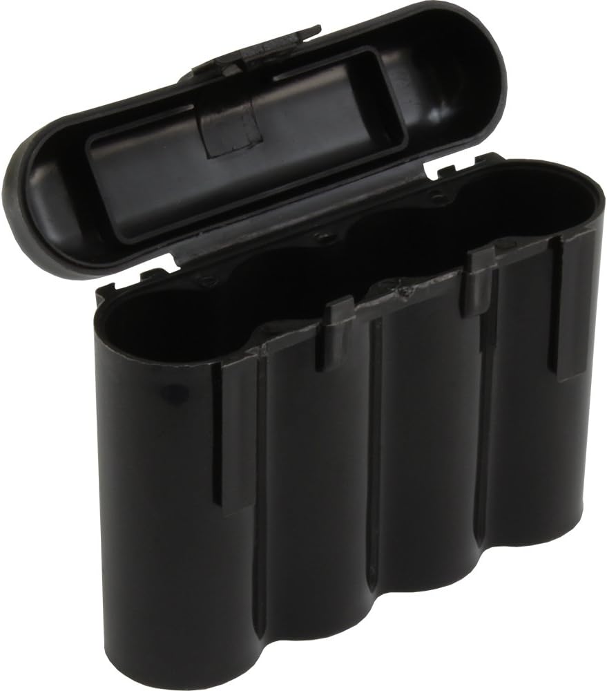 5 Pack Black AA AAA CR123A Battery Holder Storage Cases Snap Close Portable Battery Organizer Boxes