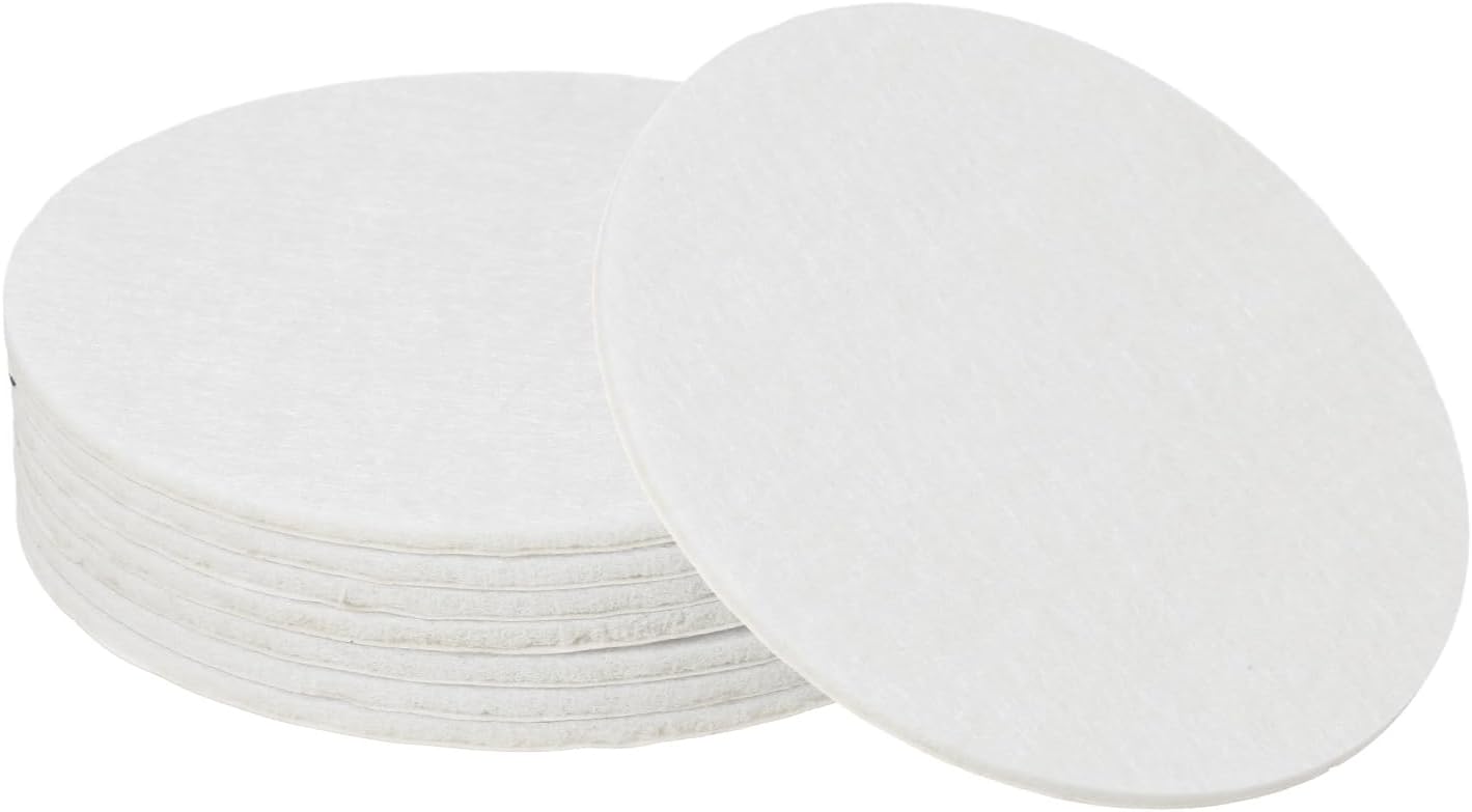 uxcell 32Pcs Non Slip Furniture Pads, 3" Round Self Adhesive Felt Bumpers Noise Reducing Furniture Feet Floor Protector for Chairs Tables Furniture Legs (White 0.2" Thick) - Colors B
