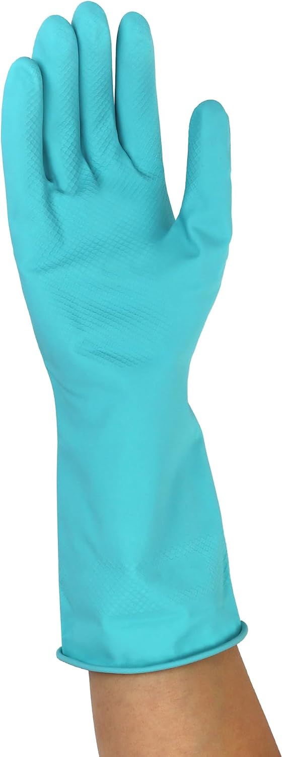 Mr. Clean Bliss Cleaning Gloves Premium Reusable Vinyl Latex-Free Gloves with Non-Slip Grip, Large
