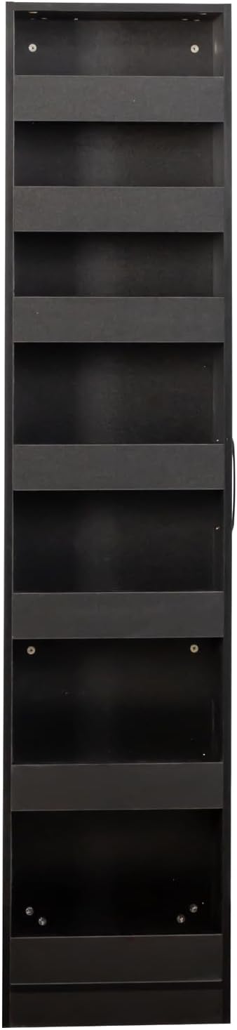 7 Tier Slim Rolling Storage Cart - Kitchen & Pantry Organizer, Narrow Storage Cabinet with Handle & Wheels, Spice Pull-Out Rack Next to Fridge Storage Shelf (White A-7 Tier Shelf Unit)