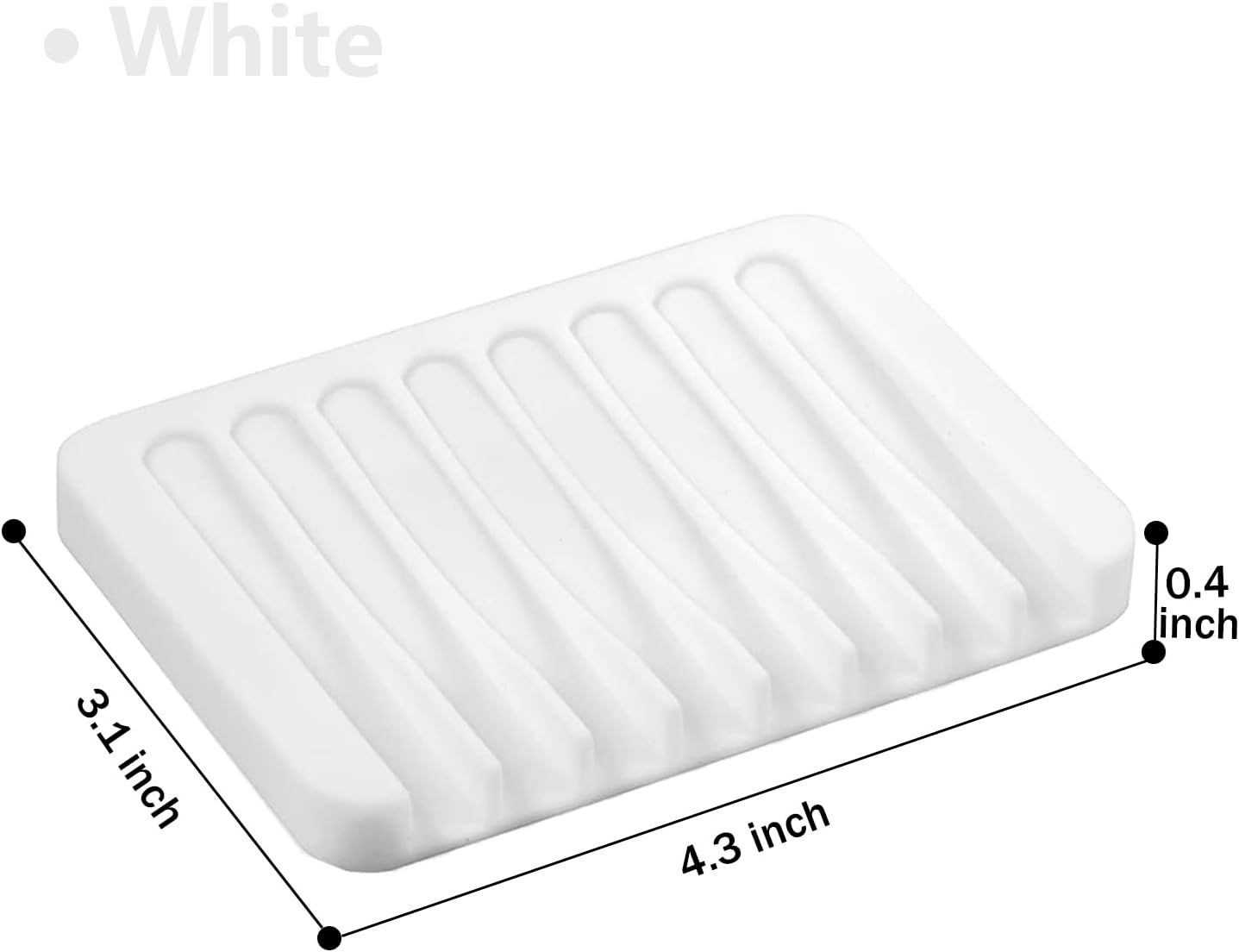 Self Draining Soap Dishes, 3 Pcs Silicone Soap Saver, Waterfall Drainer Soap Holder for Bathroom, Extend Soap Life, Keep Soap Bars Dry Clean & Easy Cleaning (White, Gray, Teal)