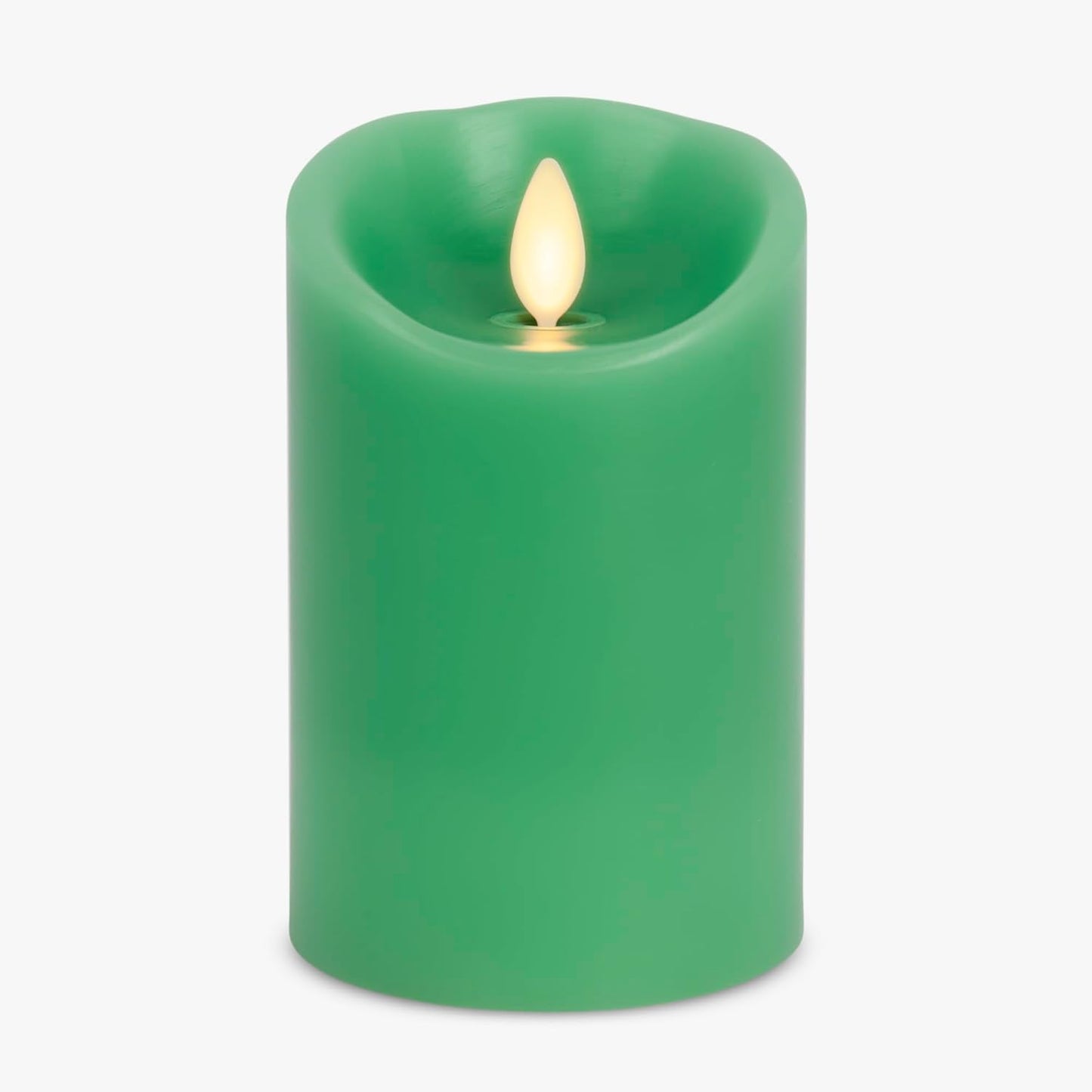 Luminara Flameless LED Battery Operated Ivory Pillar Candle, Flickering Realistic Moving Flame, 3" x 4.5" Luminous Real Wax Indoor Home Decor Pack of 1