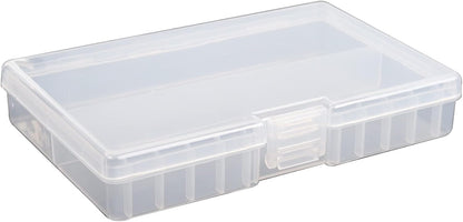 Battery Storage Box,AA Batteries Portable Organizer Box Holds 48 AA Batteries,Insulative Plastic Clear Color